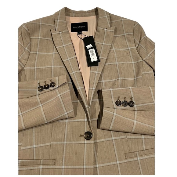 Banana Republic Women's 6 Plaid Blazer Jacket NWT Classic Fit Single Button - Picture 12 of 16